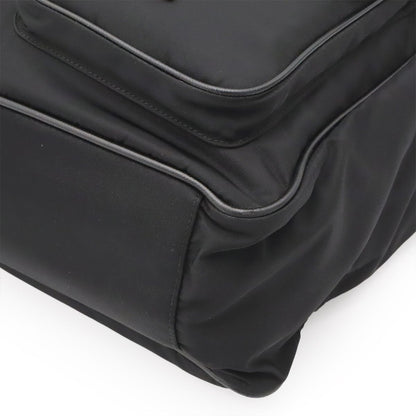 Prada Business Briefcase Tote 2-Way Shoulder Bag Crossbody Nylon Leather Nero — view 3