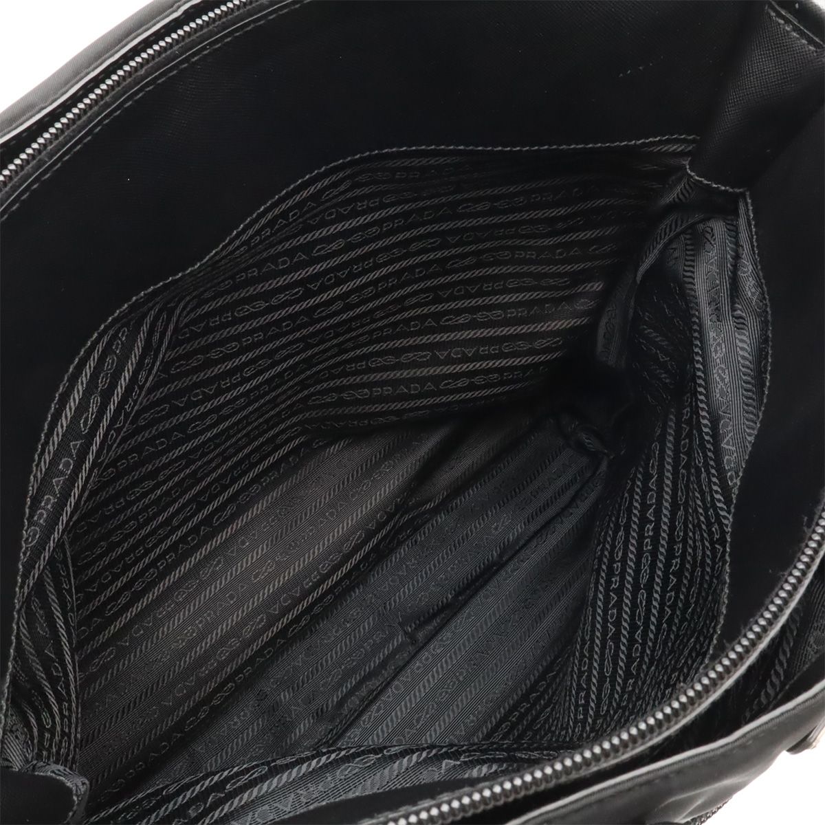 Prada Business Briefcase Tote 2-Way Shoulder Bag Crossbody Nylon Leather Nero — view 7