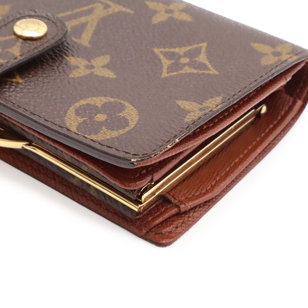 Louis Vuitton Monogram Portefeuille Viennois fold wallet Kiss Lock — view 3