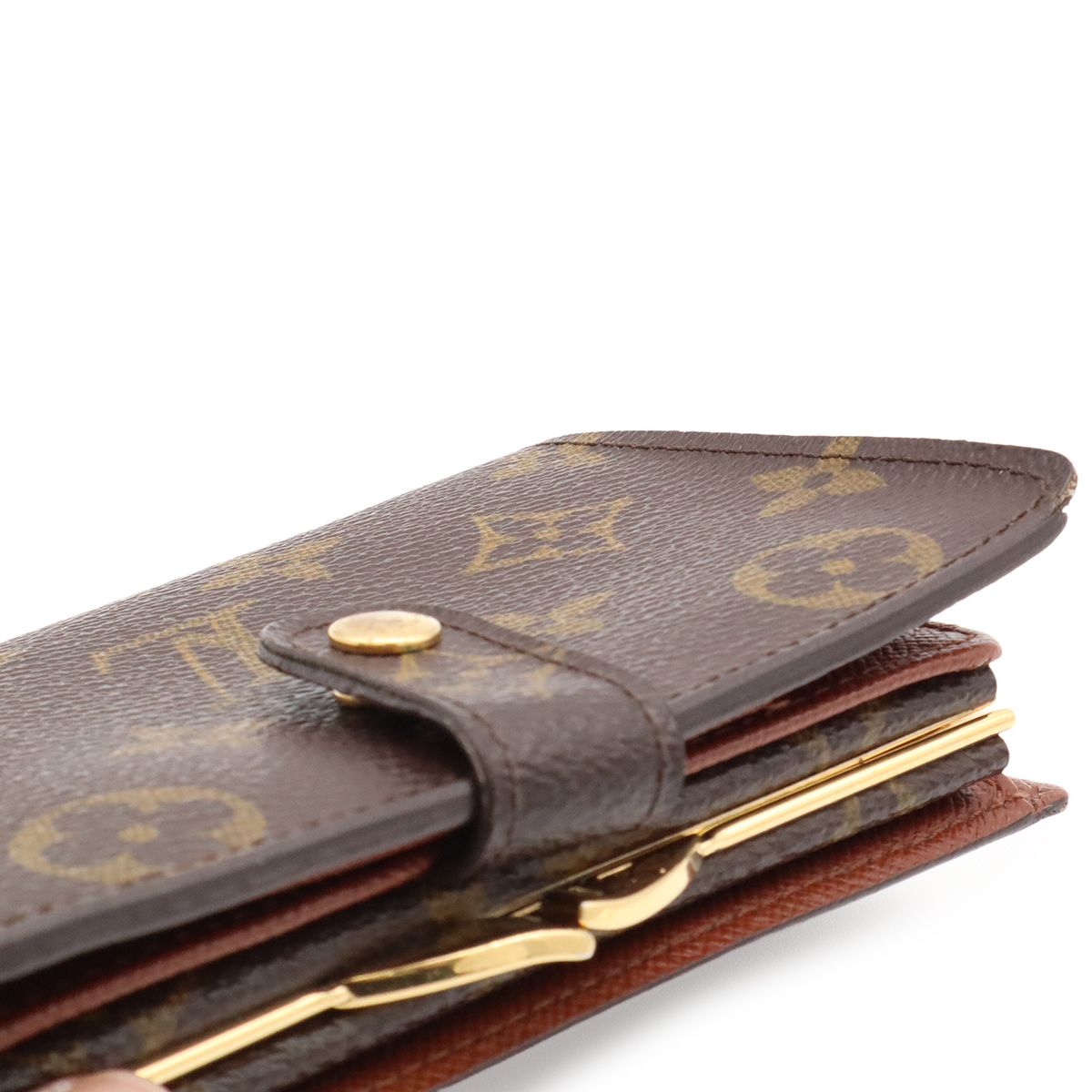 Louis Vuitton Monogram Portefeuille Viennois fold wallet Kiss Lock — view 4