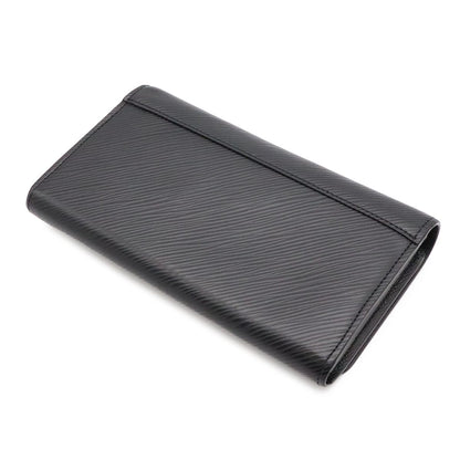 Louis Vuitton Epi Portefeuille Twist 2 Fold Wallet Bifold Leather Noir Black — view 2
