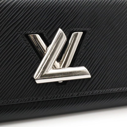Louis Vuitton Epi Portefeuille Twist 2 Fold Wallet Bifold Leather Noir Black — view 4