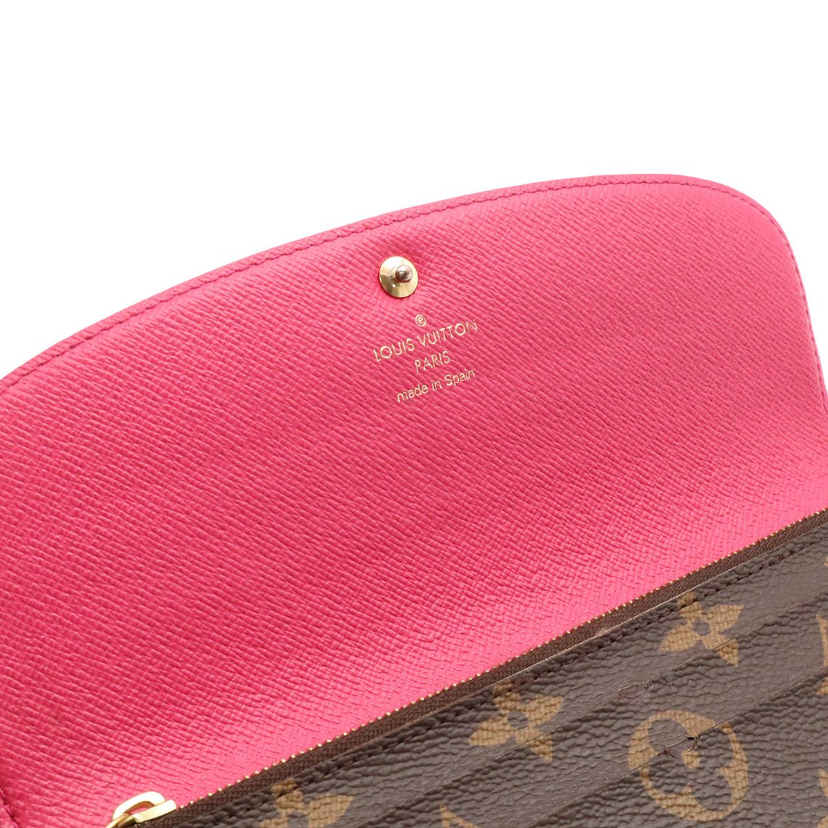 Louis Vuitton Monogram Portefeuille Emily Flower Motif Bifold Wallet Rose — view 7