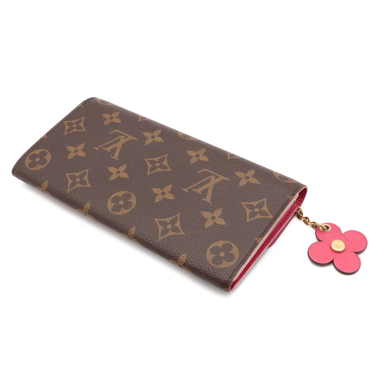 Louis Vuitton Monogram Portefeuille Emily Flower Motif Bifold Wallet Rose — view 2