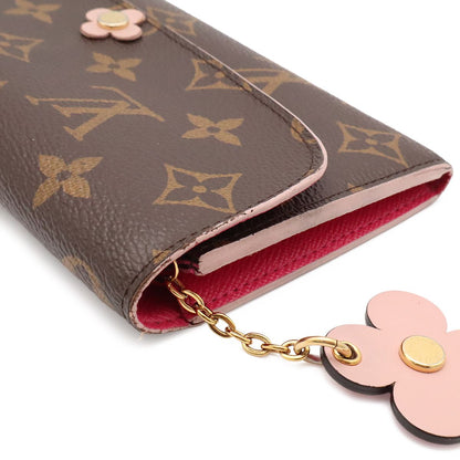 Louis Vuitton Monogram Portefeuille Emily Flower Motif Bifold Wallet Rose — view 3