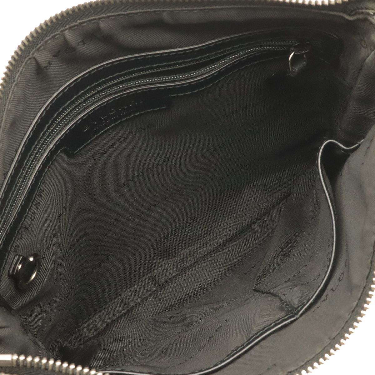 Bvlgari Weekend Shoulder Bag Crossbody Leather Dark Gray Black — view 7