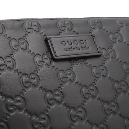 Gucci Guccissima Clutch Leather Black Silver — view 8