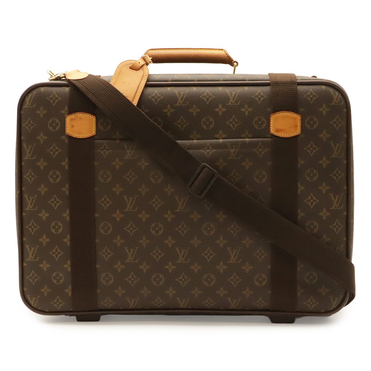 Louis Vuitton Monogram Satellite 53 Suitcase Travel Bag Purse 2-Way