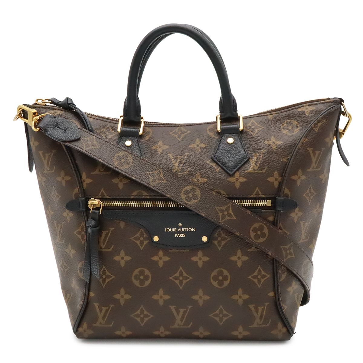 Louis Vuitton Monogram Tournelle PM 2-Way Shoulder Bag Leather Noir Black