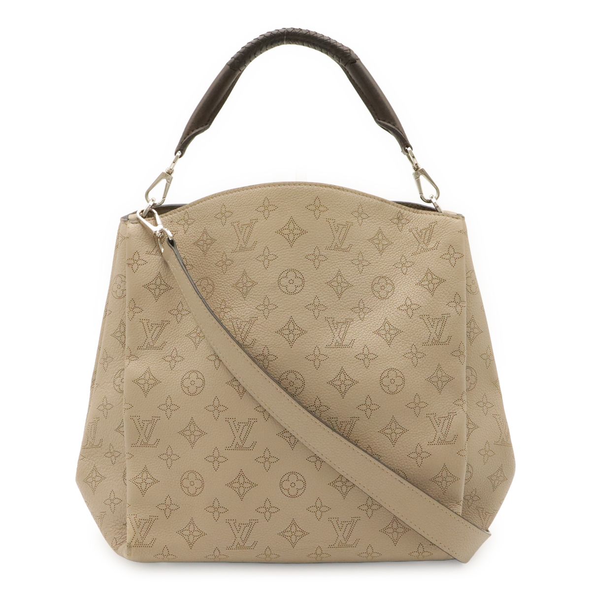 Louis Vuitton Mahina Babylon PM Shoulder Bag 2-Way Leather Gale Pink Beige