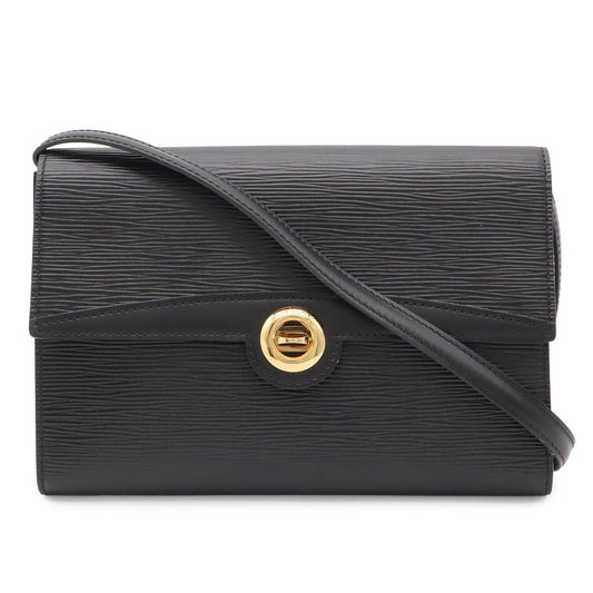 Louis Vuitton Epi Arche Shoulder Bag Pochette 2-Way Clutch Noir Black
