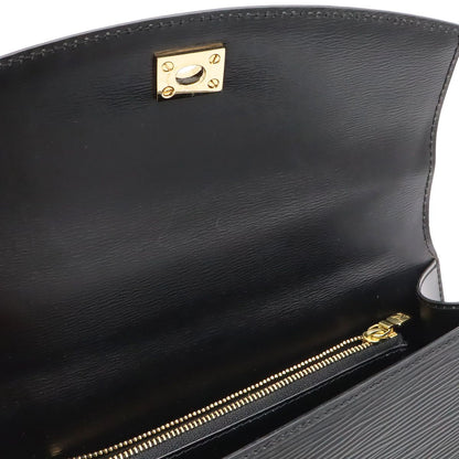 Louis Vuitton Epi Malesherbes Handbag Flap Bag Leather Noir Black Gold — view 6
