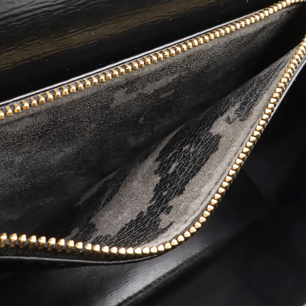 Louis Vuitton Epi Malesherbes Handbag Flap Bag Leather Noir Black Gold — view 8