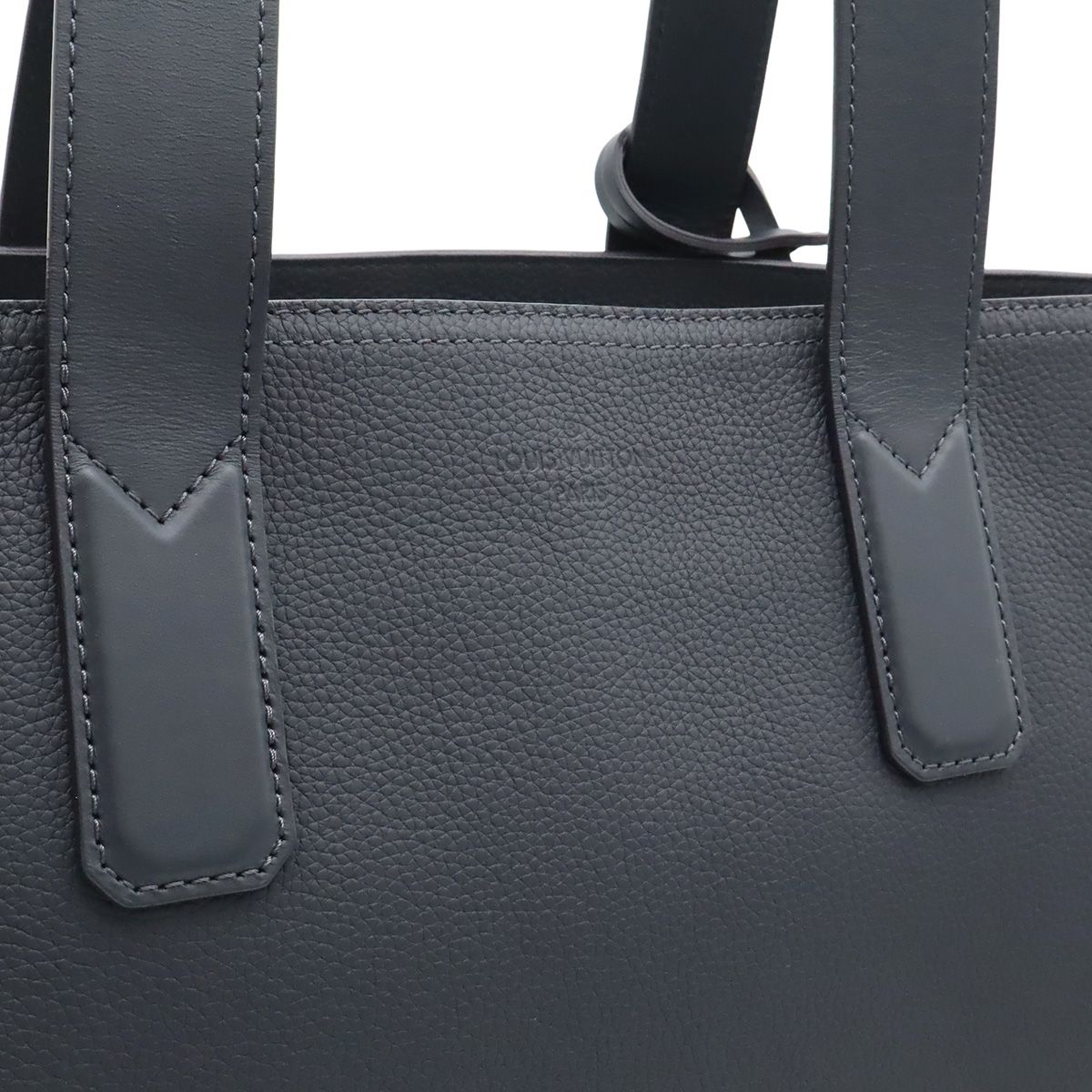Louis Vuitton LV Aerogram Pilot Tote Shoulder Bag Leather Ink Blue — view 7
