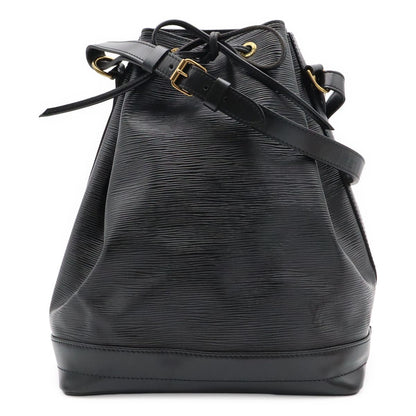 Louis Vuitton Epi Noe Shoulder Bag Drawstring Noir Black Gold