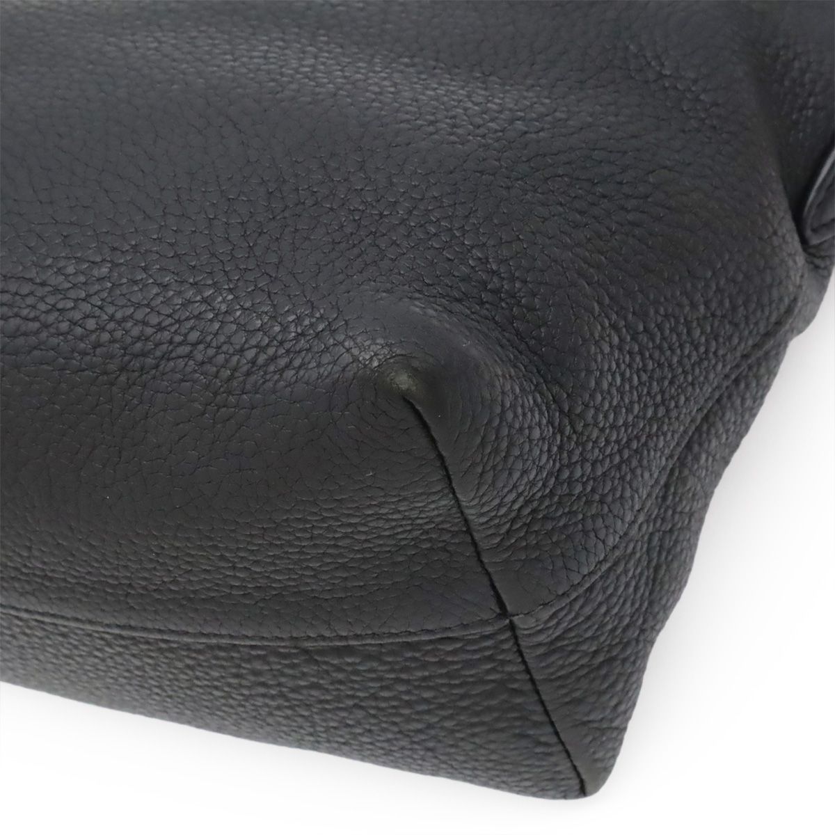 Prada Vitello Daino 2-Way Shoulder Bag Stripe Nero Black Gold — view 3
