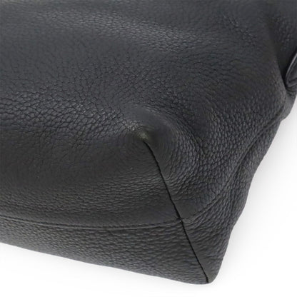 Prada Vitello Daino 2-Way Shoulder Bag Stripe Nero Black Gold — view 3