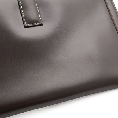 Hermes Jije PM Clutch Business Leather Dark Brown — view 4