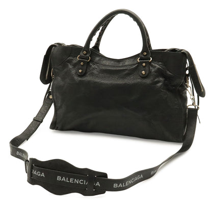 Balenciaga Classic City Tote 2-Way Shoulder Bag Leather Black with Mirror — view 2