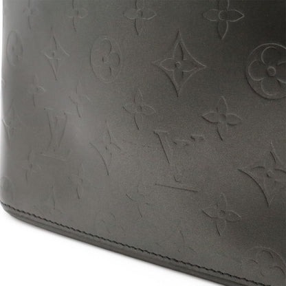 Louis Vuitton Monogram Matte Stockton Tote Shoulder Bag Leather Noir Black — view 7