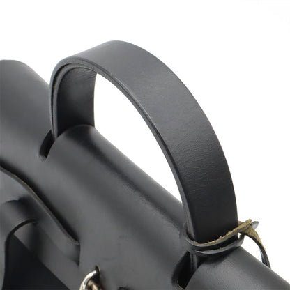 Hermes Herbag a Dos PM Backpack 2-Way Handbag Toile Officier Leather Black — view 4