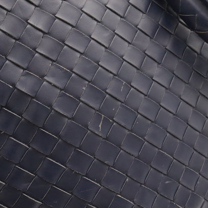 Bottega Veneta Intrecciato Business Document Purse Briefcase Leather Navy Blue — view 4