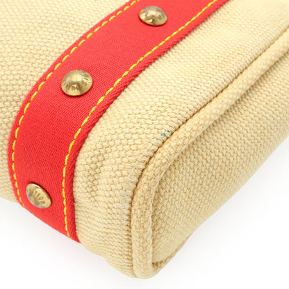 Louis Vuitton Antigua Cava PM Tote Canvas Beige Rouge — view 3