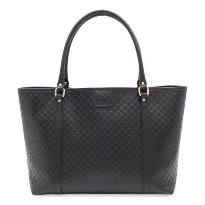 Gucci Micro Guccissima Tote Shoulder Bag Leather Black Gold
