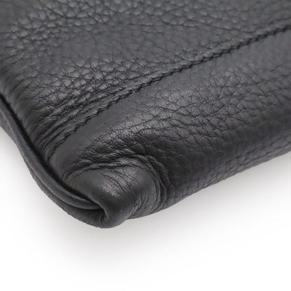 Prada Shoulder Bag Pochette Crossbody 2-Way Clutch Vitello Daino Leather Nero — view 3