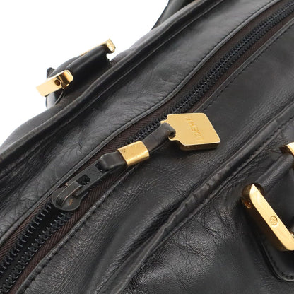 Loewe Amazona 40 Anagram Boston Bag Purse Leather Black Gold — view 6