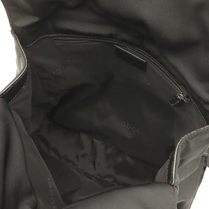 Gucci Jackie Backpack Nylon Leather Black Silver — view 6