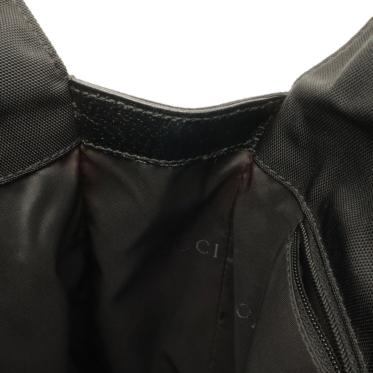 Gucci Jackie Backpack Nylon Leather Black Silver — view 8