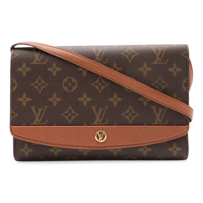 Louis Vuitton Monogram Bordeaux 24 Shoulder Bag Crossbody 2-Way Clutch