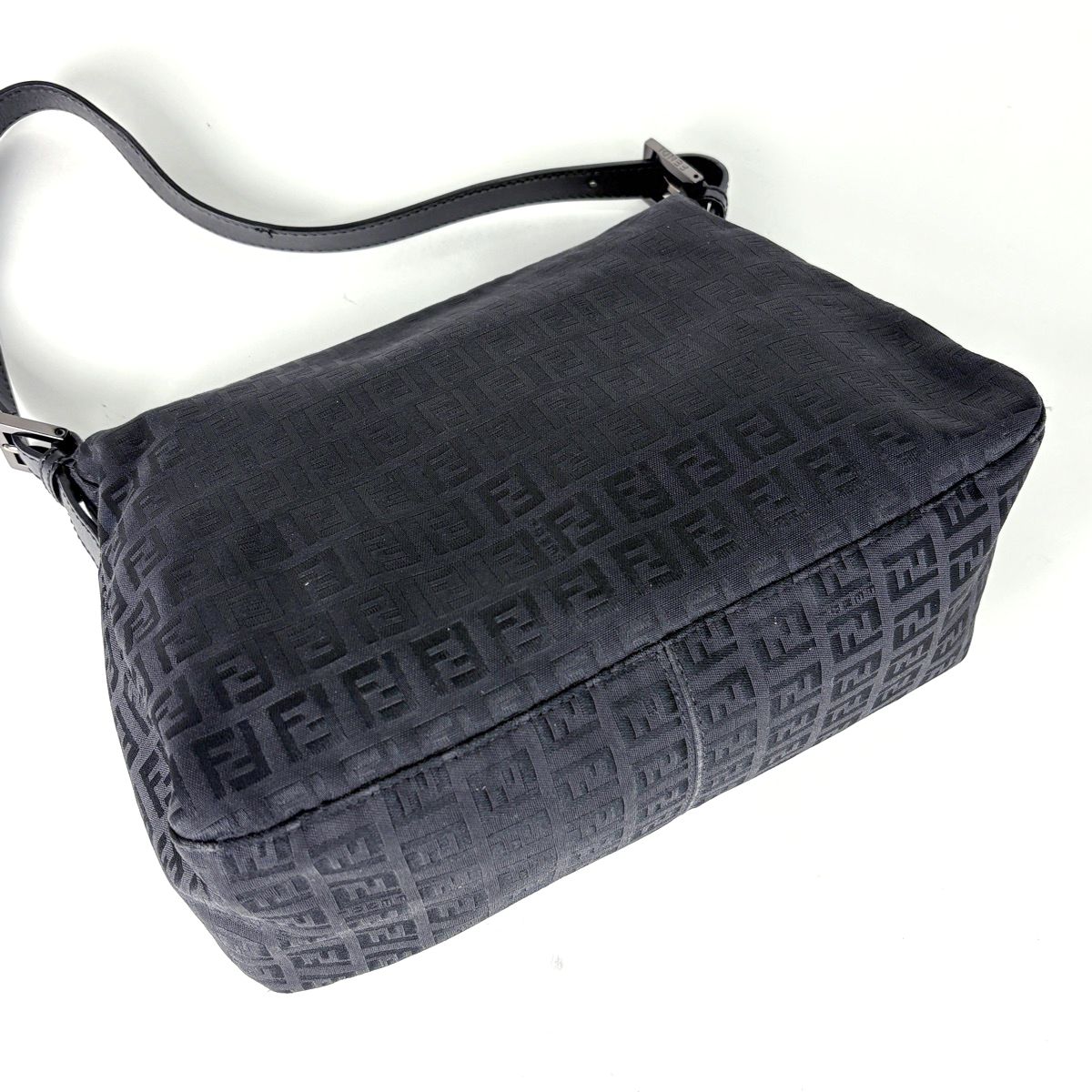 Fendi Shoulder Bag Zucchino Mamma Bucket Canvas Black 8 — view 2