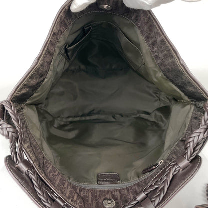 Dior Shoulder Bag Trotter Pattern Nylon Brown — view 8