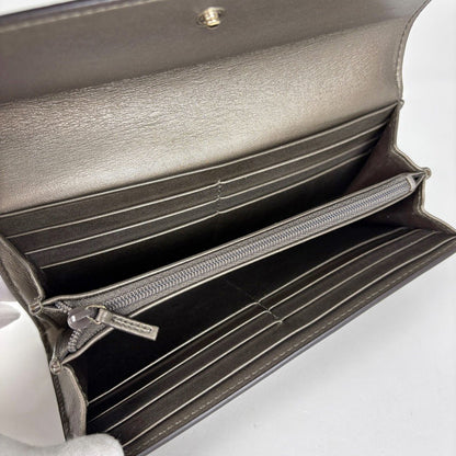 Gucci Wallet Micro Guccissima Signature Ribbon Enamel Patent Leather Gray — view 6