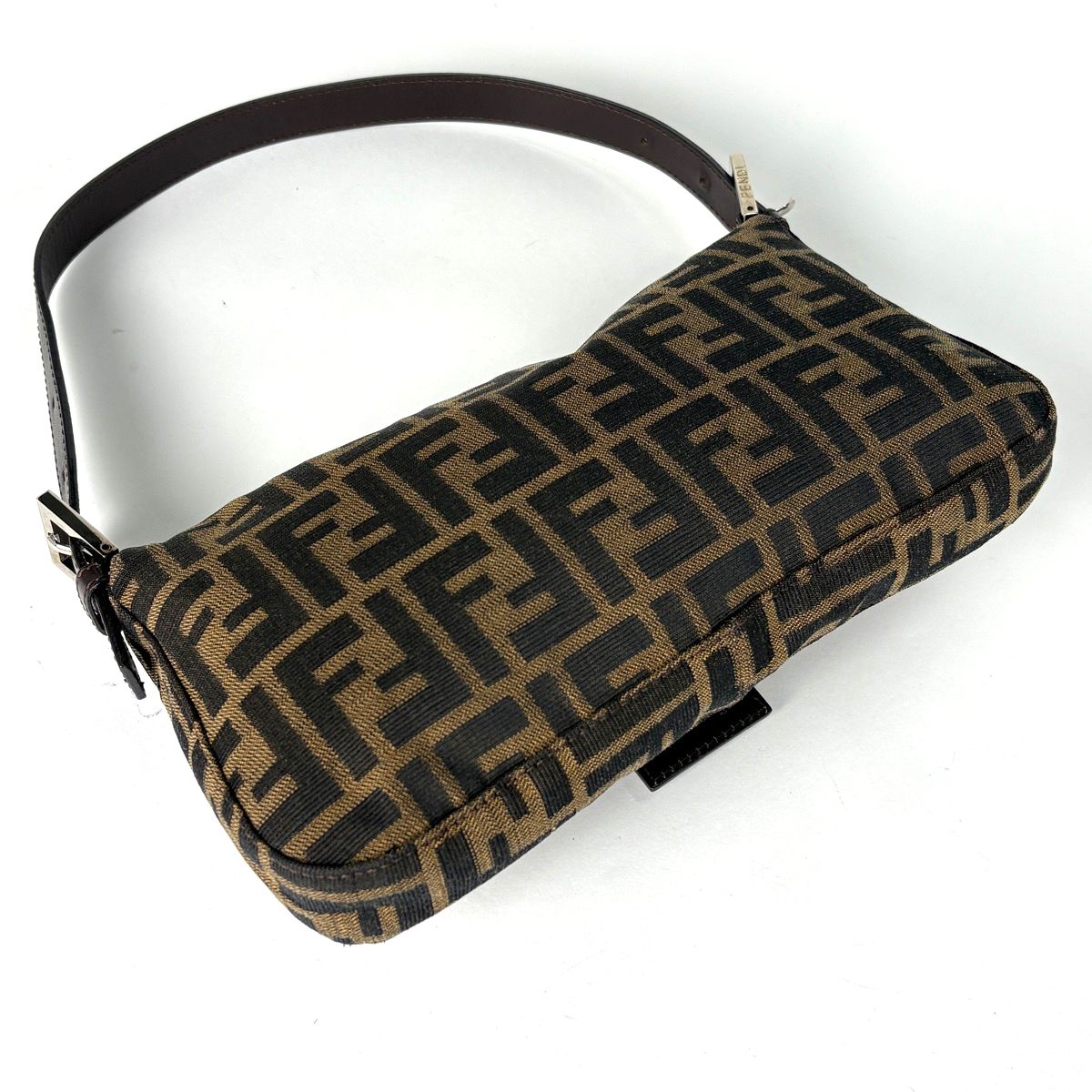 Fendi Shoulder Bag Zucchini Mamma Baguette Canvas Brown — view 2