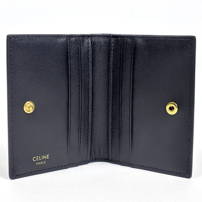 Celine Card Case Triomphe Leather Black — view 7