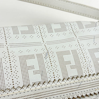 Fendi Shoulder Bag Zucchini Leather White — view 6