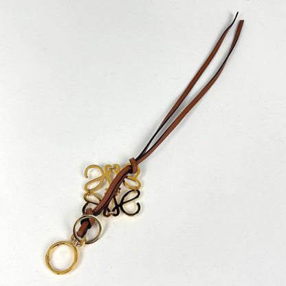 Loewe Bag Charm Anagram Leather Brown — view 2