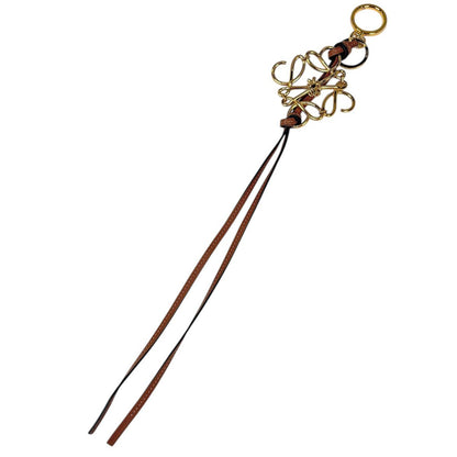 Loewe Bag Charm Anagram Leather Brown
