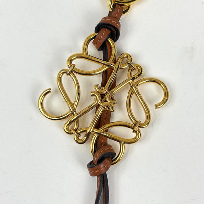 Loewe Bag Charm Anagram Leather Brown — view 3