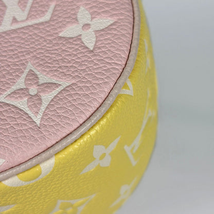 Louis Vuitton Bagatelle NM Handbag Monogram Empreinte Pink Beige Yellow — view 3