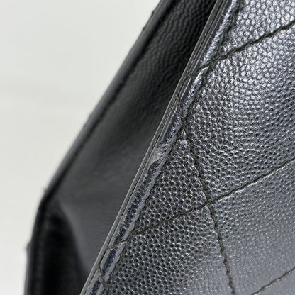 Chanel Shoulder Bag Quilted CC Logo Leather Black — view 4