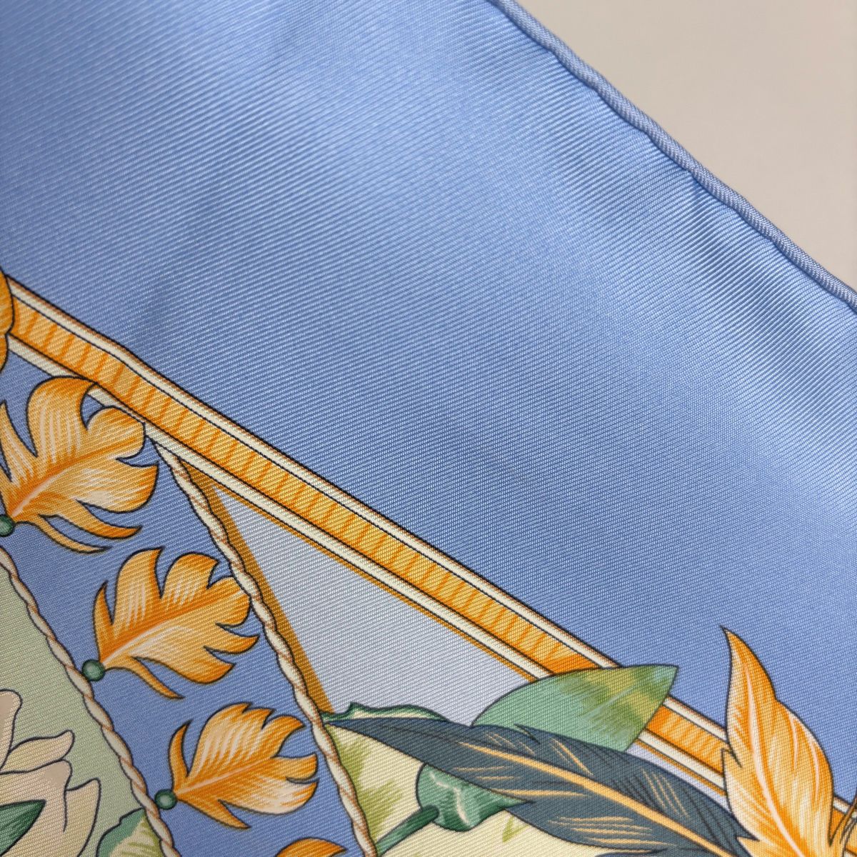 Hermes Carre 90 Amazonia Scarf Silk Blue Multicolor — view 3