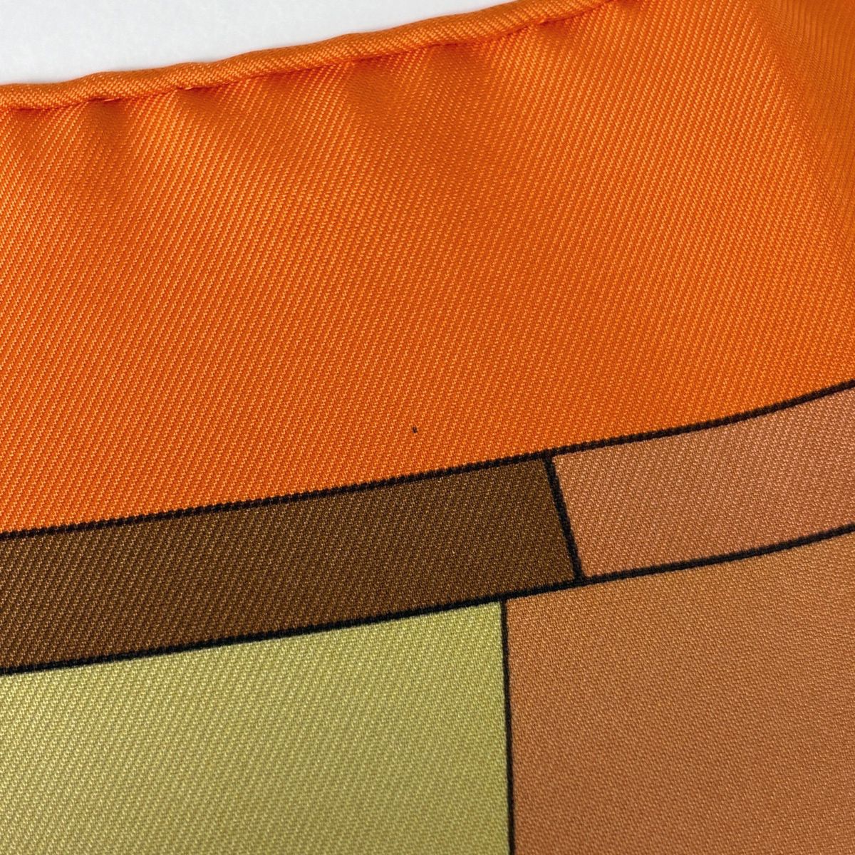 Hermes Carre 90 le Monde Est Vaste Scarf World Map Silk Orange Multicolor — view 3