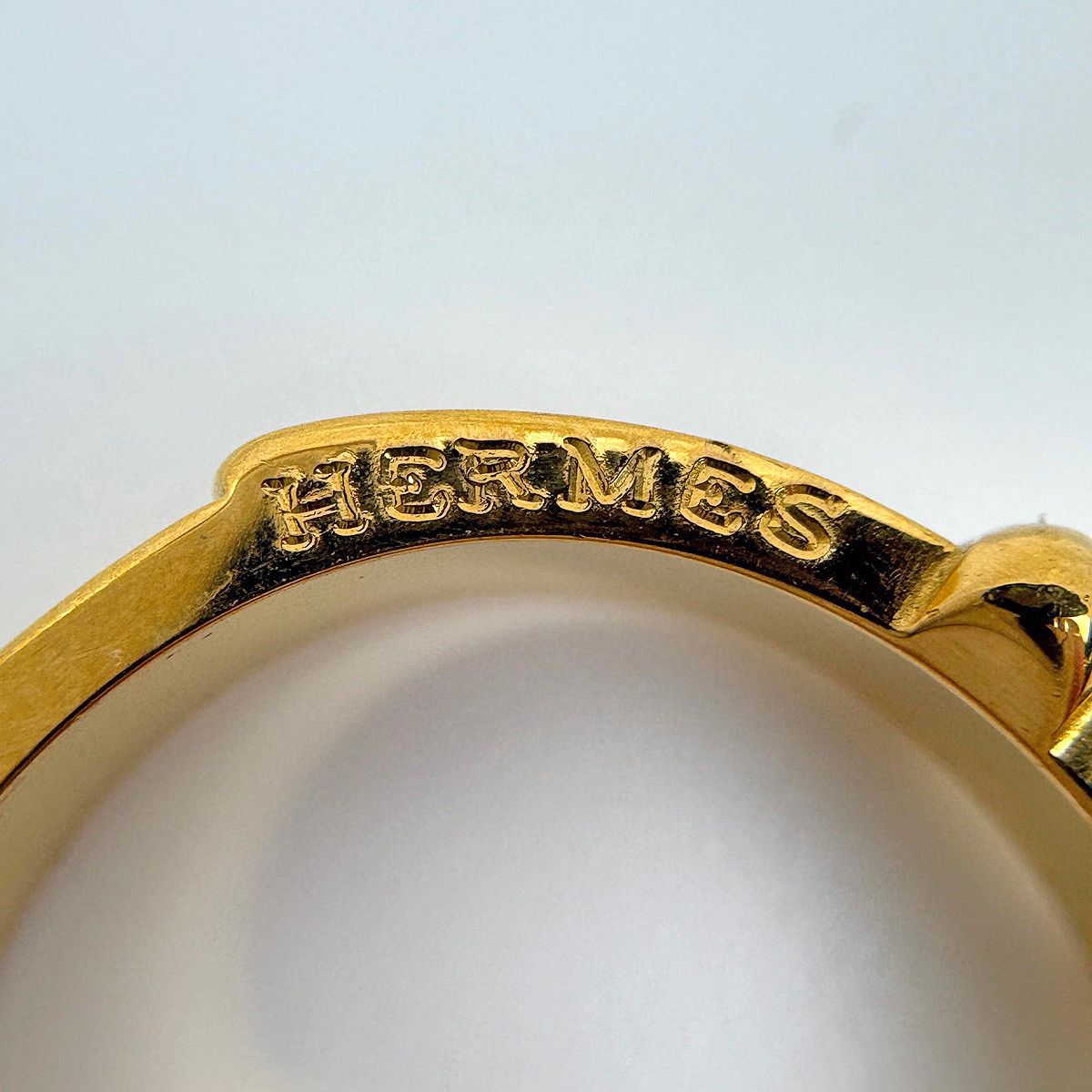 Hermes Scarf Ring Book Rousselier Gold Plated — view 4