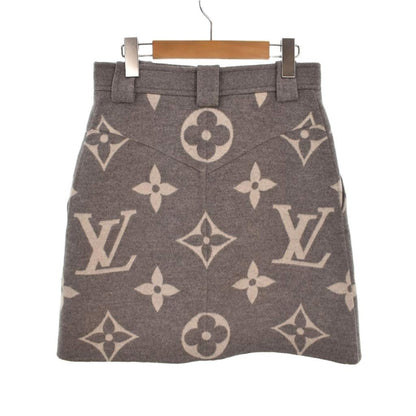 Louis Vuitton Mini Skirt Flare Giant Monogram Pattern 36 Gray White — view 2