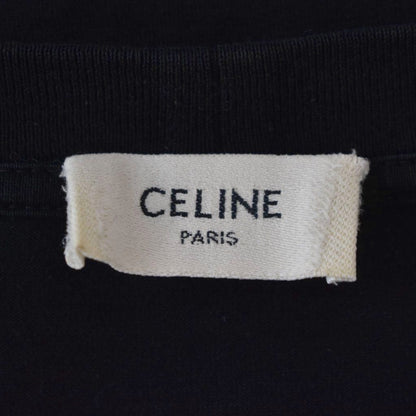 Celine Loose T-Shirt Screen Print Cotton Jersey Short Sleeve Crew Neck Logo S — view 3