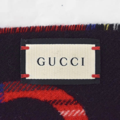 Gucci Scarf Shawl Check Wool Cashmere Blend 35 20 — view 5